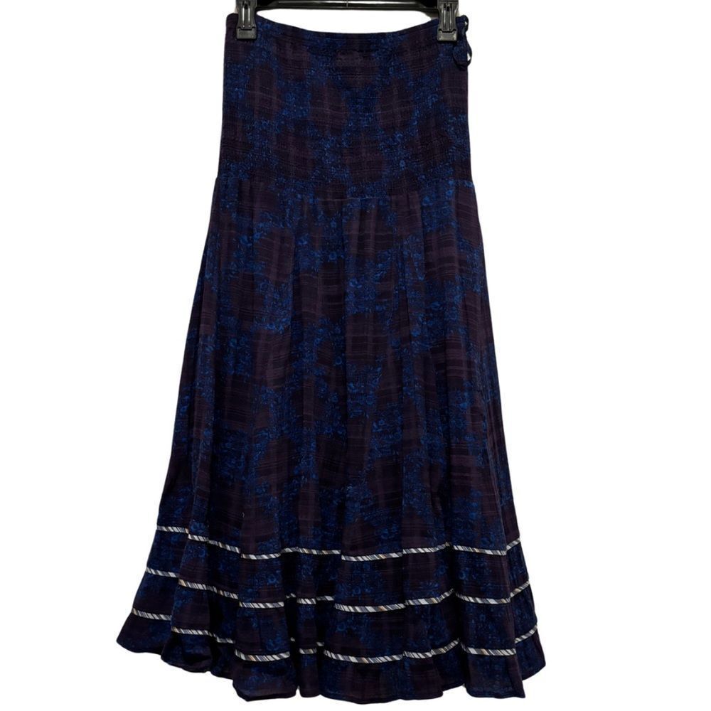 Free People Y2K Convertible Dress / Maxi Skirt Floral Smocked - Picture 2 of 6